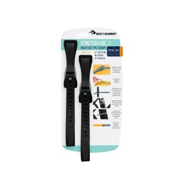 Pasy mocujące Stretch-Loc 30 - 20mm x 750mm - 2 Pack - Black