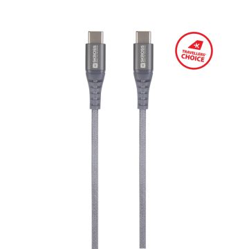 SKROSS Kabel USB C - Lightning 2m Space Grey Metal