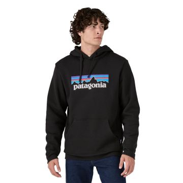 Bluza szybkoschnąca męska Patagonia P-6 Logo Uprisal Hoody - Black
