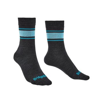 Skarpety damskie Bridgedale Ultralight Merino Performance Boot - Dk Grey/Blue