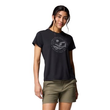 Koszulka szybkoschnąca damska Columbia Sloan Ridge™ Graphic SS Tee - Black, Linear Landscape 1